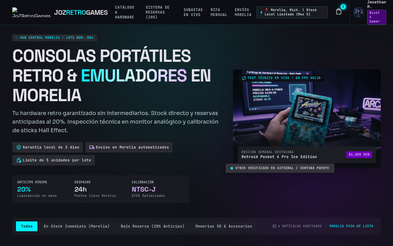 Captura del proyecto JozGames